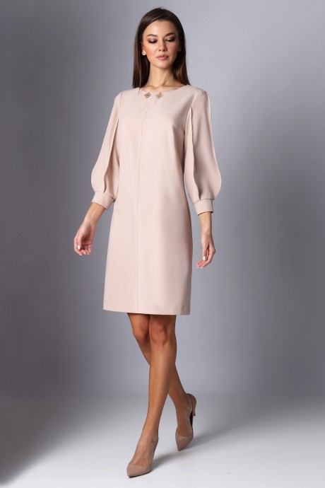 Вечернее платье МиА-Мода 1208-1 светло-бежевый размер 46-50 #3