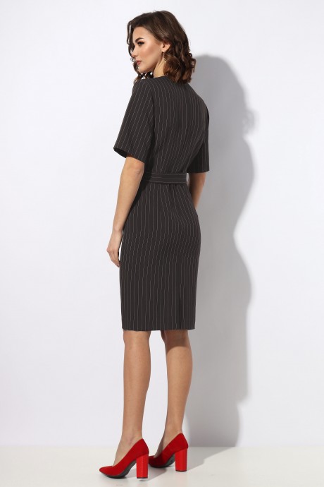 Платье МиА-Мода 1230 -1 серо-коричневый размер 46-50 #2