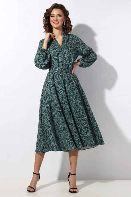Платье МиА-Мода 1213-2 зеленый размер 46-50 #4