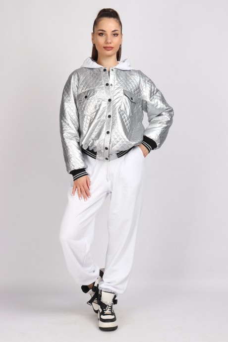 Жакет (пиджак) МиА-Мода 1499-2 стальной размер 46-50 #3