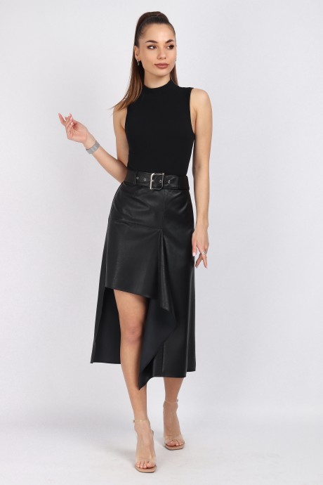 Юбка МиА-Мода 1509-1 черный размер 46-50 #2