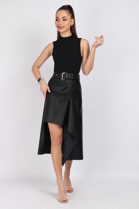 Юбка МиА-Мода 1509-1 черный размер 46-50 #3