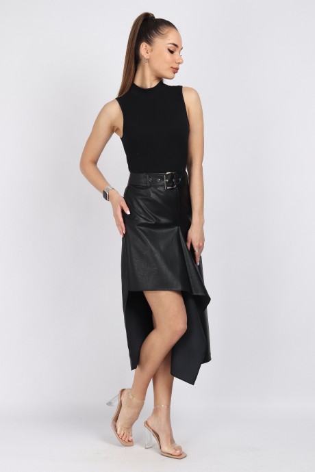 Юбка МиА-Мода 1509-1 черный размер 46-50 #4