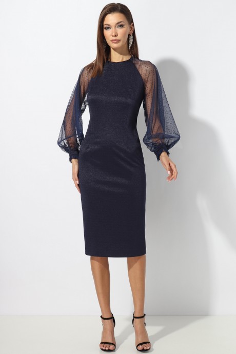 Вечернее платье МиА-Мода 1510 Темно-синий размер 50-52 #1