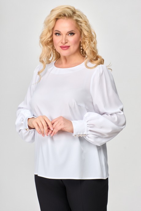 Блузка Abbi 4001 белый размер 50-60 #1