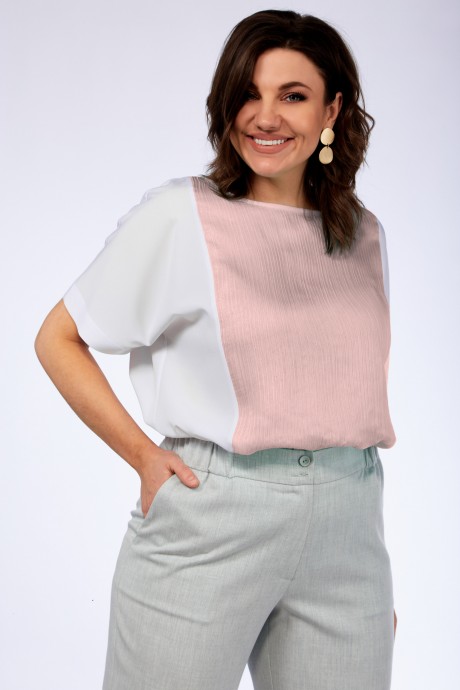 Блузка Abbi 4003 розовый размер 50-60 #1