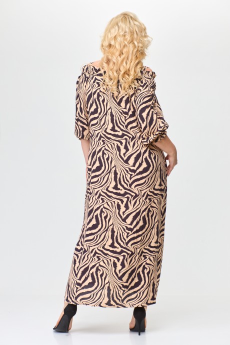 Платье Abbi 1011 бежево-коричневый размер 52-60 #6