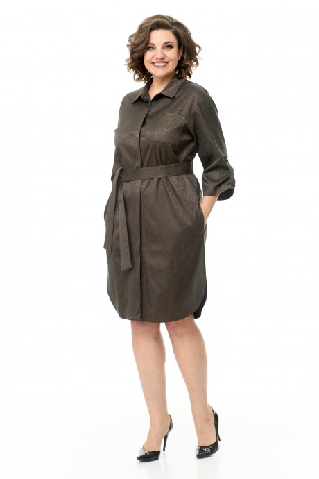 Платье Abbi 1025 коричневый размер 46-56 #1