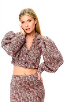 Жакет (пиджак) Abbi 5019 .1 бежево-бордовый