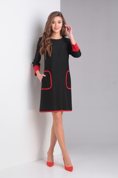 Платье Милора Стиль 678 чёрный размер 44-48 #1
