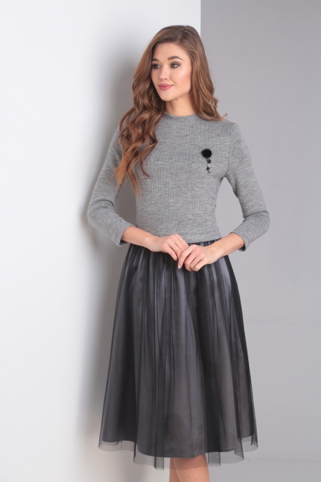 Платье Милора Стиль 680 серый размер 40-46 #3