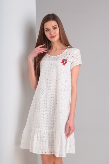 Платье Милора Стиль 638 белый размер 44-48 #2