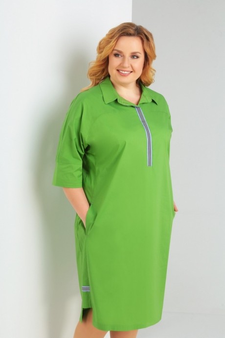 Платье Милора Стиль 699 зелёный размер 52-58 #2
