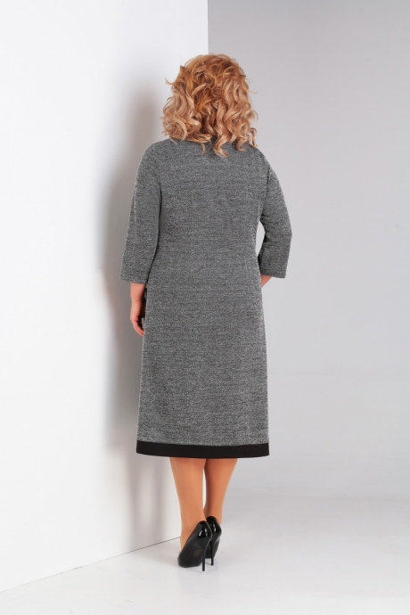 Платье Милора Стиль 746 чёрный с серым размер 54-58 #2
