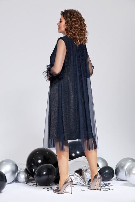 Вечернее платье Милора Стиль 834 синий размер 52-56 #2