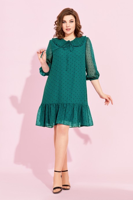 Платье Милора Стиль 878 зелёный размер 48-52 #1