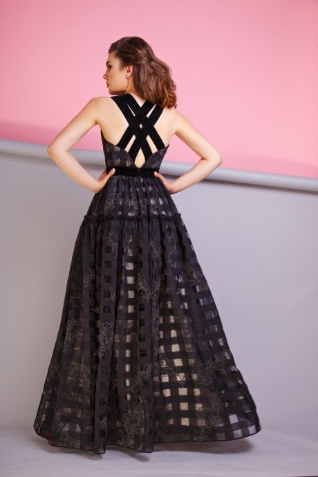 Вечернее платье Anastasia 333 чёрно-молочный размер 42-50 #3