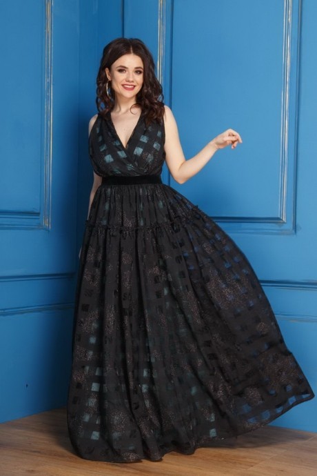 Вечернее платье Anastasia 333 чёрно-голубой размер 42-46 #1
