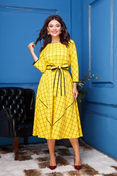 Платье Anastasia 311 жёлтый размер 46-50 #4