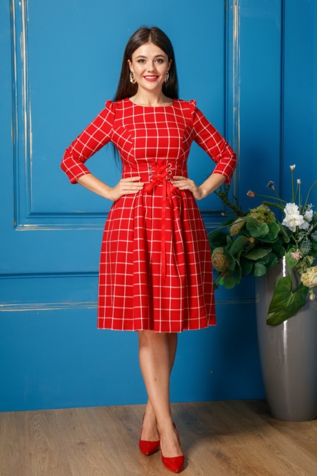 Платье Anastasia 317 красный размер 44-50 #4