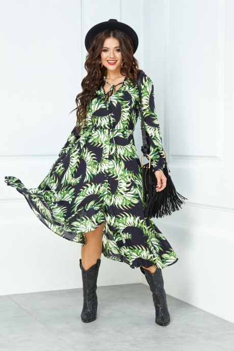 Платье Anastasia 503 черный-зеленый размер 46-50 #2