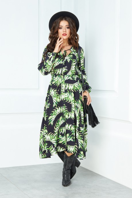 Платье Anastasia 503 черный-зеленый размер 46-50 #3