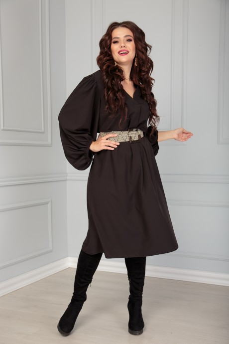 Платье Anastasia 517 чёрный с ремнём 2 размер 46-56 #3