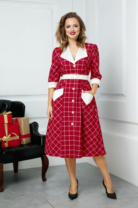 Платье Anastasia 528 красный размер 48-62 #2