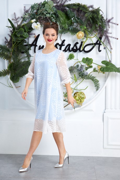 Вечернее платье Anastasia 588 молочно-голубой размер 50-60 #5