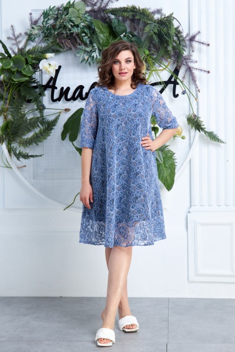 Вечернее платье Anastasia 615 синий размер 50-60 #3