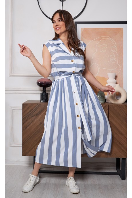 Платье Anastasia 826 белый, синий размер 48-56 #1