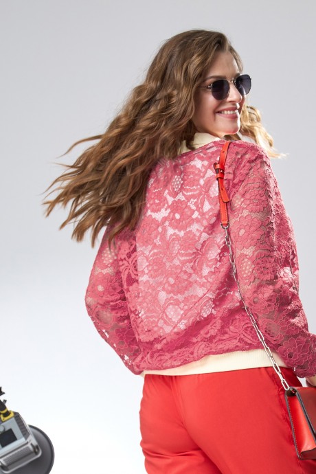 Жакет (пиджак) Anastasia 836 персиково-розовый размер 50-60 #2
