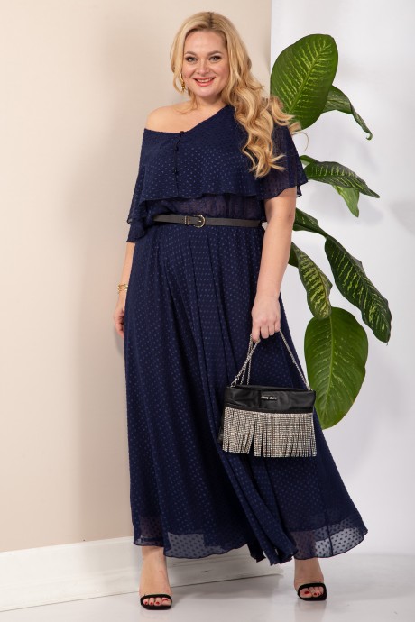 Платье Anastasia 887 темно-синий (тонкий пояс) размер 52-58 #1