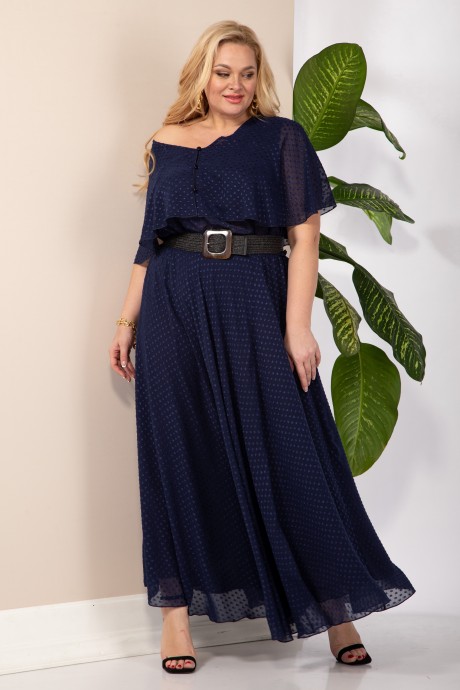 Платье Anastasia 887 темно-синий(широкий пояс) размер 52-58 #1