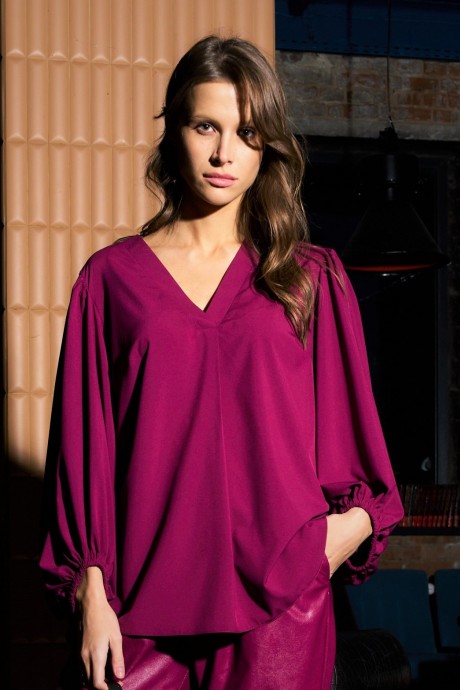 Блузка Anastasia 512 бордовый размер 46-56 #1