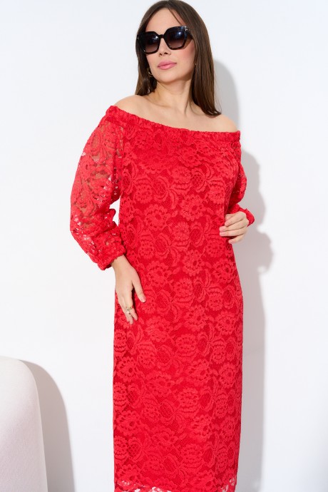 Вечернее платье Anastasia 977 красный размер 48-58 #4