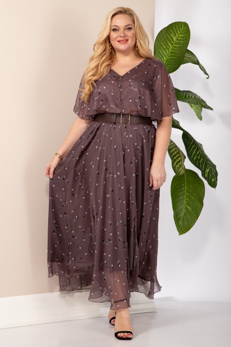 Вечернее платье Anastasia 887.1 шоколад размер 48-58 #3