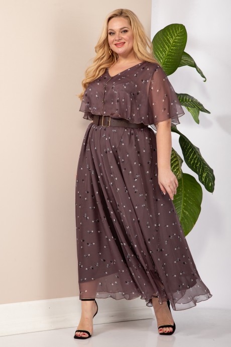Вечернее платье Anastasia 887.1 шоколад размер 48-58 #4