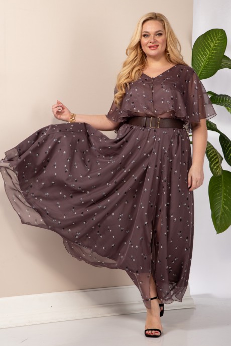 Вечернее платье Anastasia 887.1 шоколад размер 48-58 #5