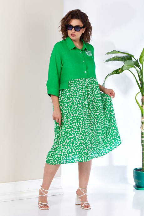 Платье Anastasia м-1107 ярко-зеленый размер 50-60 #1