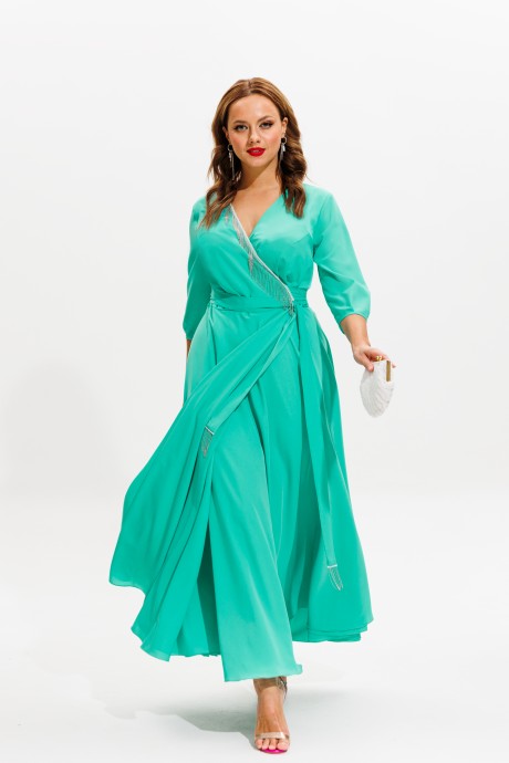 Вечернее платье Anastasia м-1113 мята размер 48-54 #1