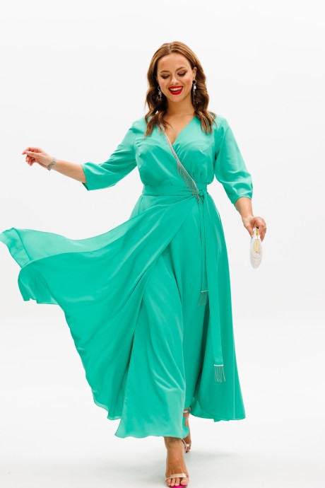 Вечернее платье Anastasia м-1113 мята размер 48-54 #5