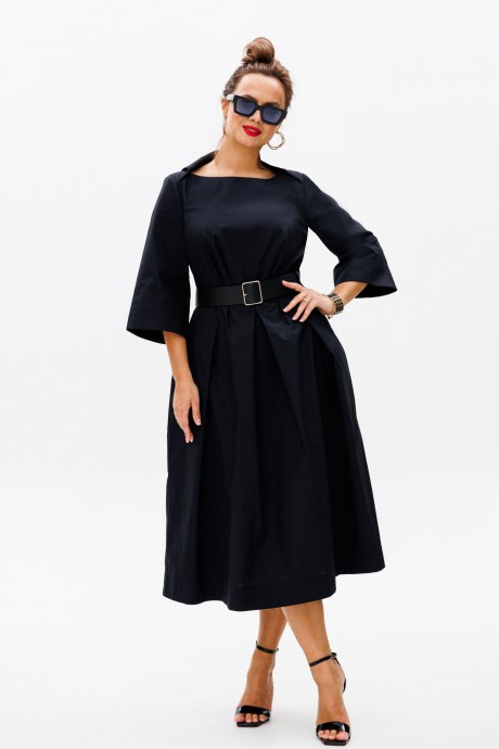 Вечернее платье Anastasia 1108 черный, черный пояс размер 48-54 #1