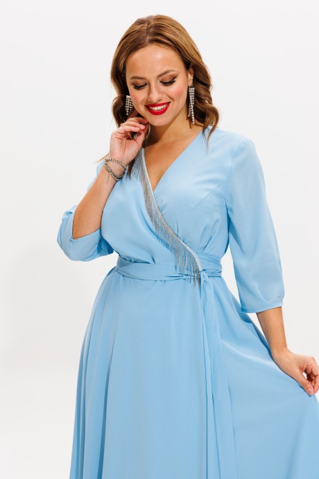 Вечернее платье Anastasia м-1113 небесно-голубой размер 48-54 #2