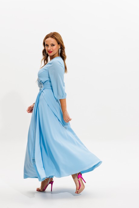 Вечернее платье Anastasia м-1113 небесно-голубой размер 48-54 #3