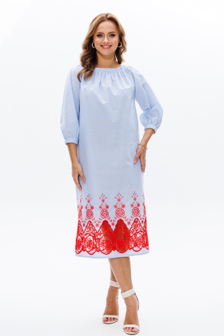 Платье Anastasia м-1004 голубой размер 48-58 #2