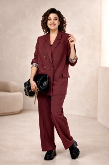 Брючный костюм Anastasia м-1155 маджента меланж