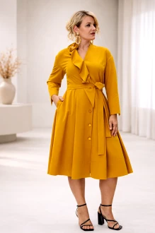Платье Anastasia м-1208 .4 горчица