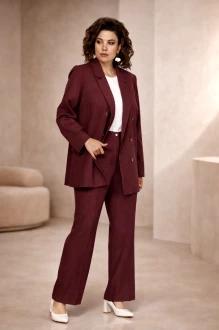 Брючный костюм Anastasia м-1095 .2 бордо
