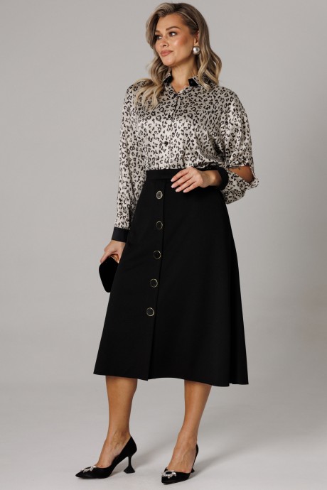 Костюм/комплект Anastasia м-1306 платина, черный размер 48-58 #3